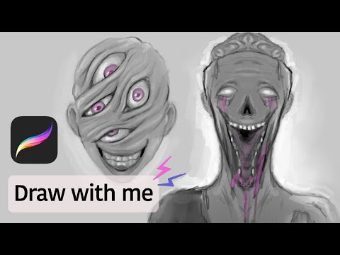 ☆Drawing monsters with the symmetry tool in procreate☆