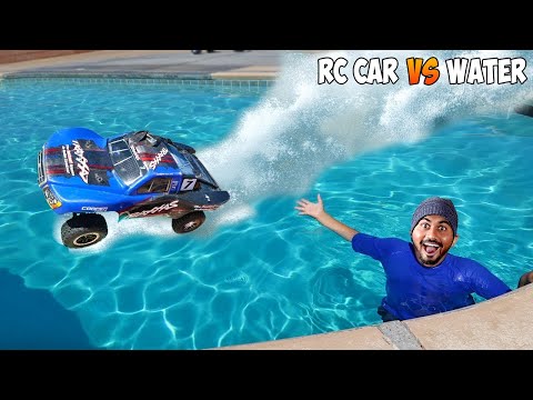 RC CAR vs Water Experiment | Will It Run Or Sunk? @MadBrothers #shorts