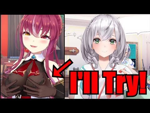 Noel Tests The New Hand Function After Watching Marine Touching Her Own Boobs【Hololive】