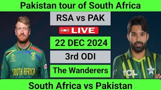 South Africa vs Pakistan, 3rd ODI  - Live Cricket Score.