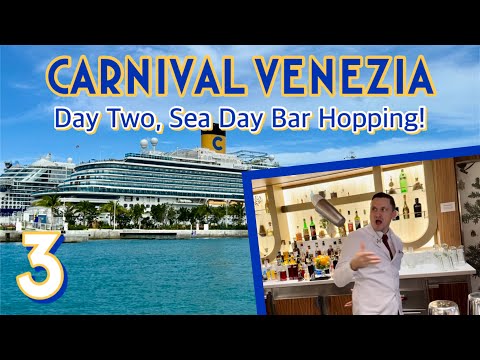 Carnival Venezia: Our first sea day...bar hopping & having a blast! | PART 3, January 2024