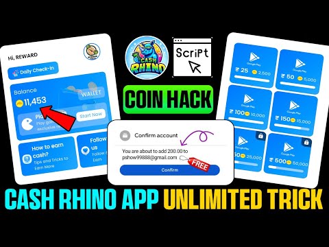 Cash Rhino App Unlimited Trick | Free Redeem Code | Free Redeem Code App | Redeem Code App 2024