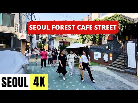 SEOUL, SOUTH KOREA 🇰🇷 [4K] Seoul Forest Cafe Street — Walking Tour