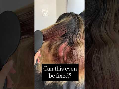 What would you do? #colorcorrection #haircolorcorrection #hairtransformation #hairtok #hairstylist