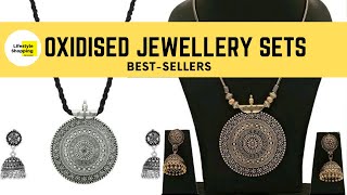 Oxidised Jewellery sets Designs with price/Sliver Jewellery Designs/Payal Jewellery designs