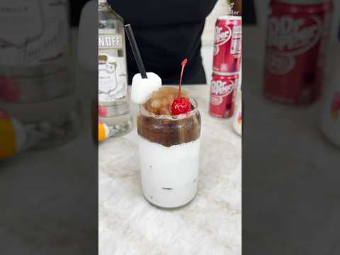 Fluffy Dr. Pepper #cocktail #marshmallow