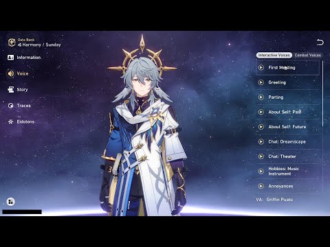 SUNDAY ALL VOICE LINES (ENGLISH)