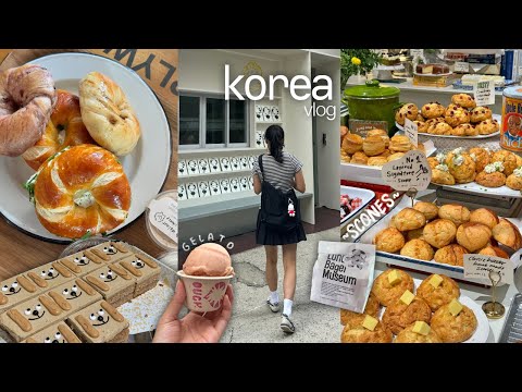 korea vlog | hannam, london bagel museum, cafe layered, the hyundai, shopping, cafe hopping