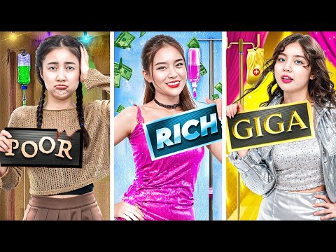 Poor Vs Rich Vs Giga Rich Girl In The Hospital! A Thief Becomes A Fake Rich Girl