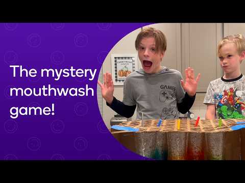 Playing the Mystery Mouthwash Game – Can They Guess the Liquid?