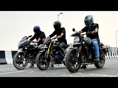 Harley Davidson X440 Vs Pulsar 220 Vs MT 15 Race