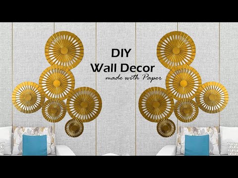 DIY Wall Decor made with papers l l Easy Wall Decor idea for Living room l l