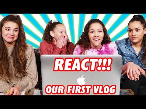 Reacting To Our First VLOG Ever | The Sister Tag