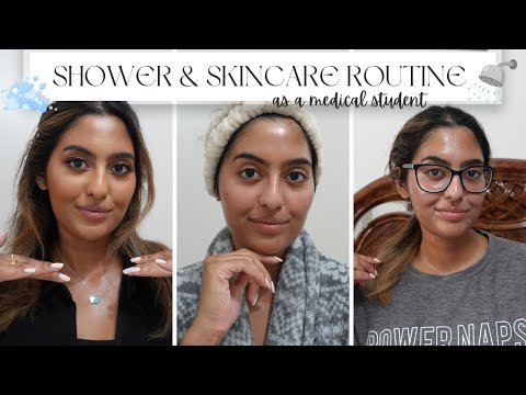 Night Time Shower & Skincare Routine as a Medical Student | Relaxing Self-Care | Acne-prone Skin