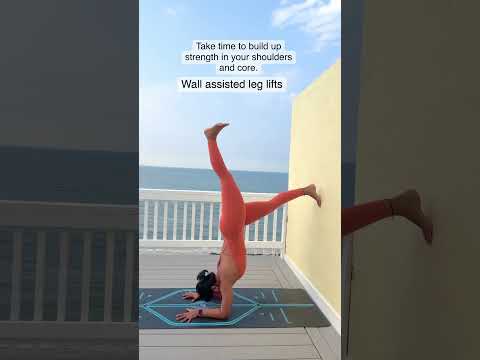 Pincha mayurasana shoulder and core #peace #yogaeverywhere #fitness #beachyoga #yogaposes