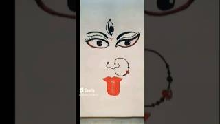 simple&easy drawing of maa kali face step by step for beginners #shorts #drawing