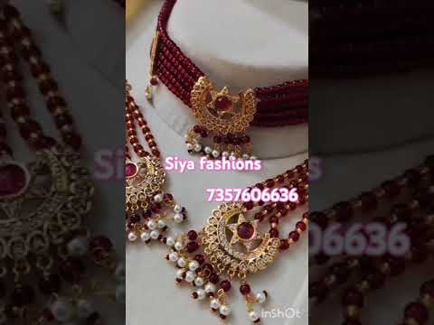 Beautiful chick set@siya fashions#7357606636#gold plated# necklace#earings#bangls#jaipur💞