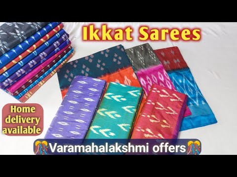 Ikkat silk sarees | Pochampally ikkat pure pattu sarees #weddingsarees #sareescollection