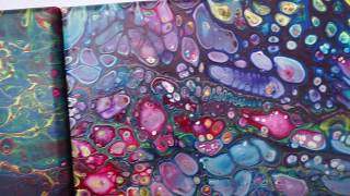 Acrylic Pouring Painting - Acrylic Pouring Medium Test One - School Glue and Glue All #66