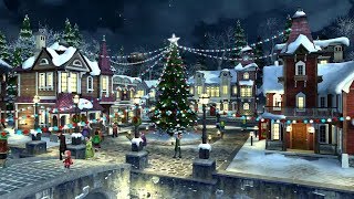 🎅🎄 Christmas Snowing Village  ☃️❄️⭐️ Relaxing Festive Xmas Music Instrumental Piano ⭐️ 3 HR 1080H