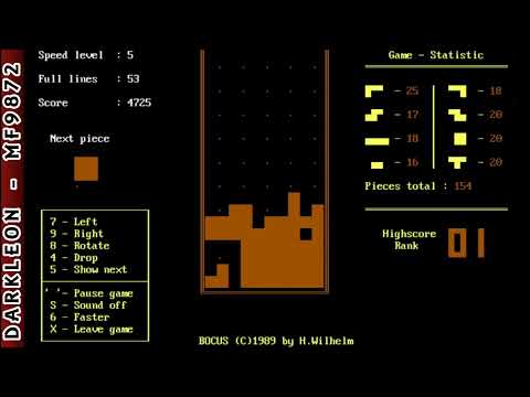 Bocus © 1989 H. Wilhelm - PC DOS - Gameplay