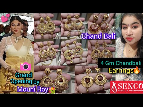 Senco Gold Chandbali Earrings designs @ 4 Gm| Chandbali designs/Gold earrings & Senco Grand opening