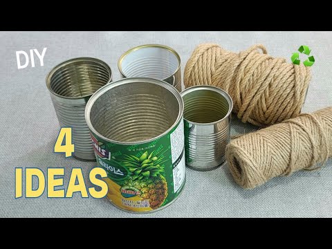 Look how beautifully made of empty can! 4 Amazing home decor ideas - DIY Upcycling crafts