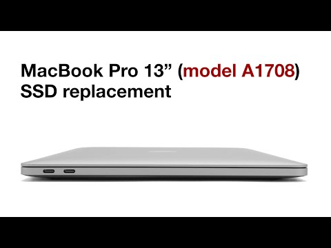 MacBook Pro A1708 (2016/2017, 13", 2 Thunderbolt ports) SSD replacement