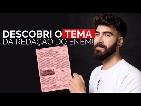 😯 DESCOBRI O TEMA DA REDAÇÃO DO ENEM 2024!!