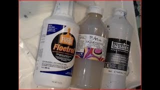 Pouring Mediums Comparison - TriArt vs. Liquitex vs. Floetrol