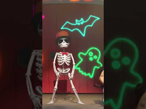 Spooky Skeleton Dance! 💀 Shake & Wiggle with Ella! 🎵 #karaoke #happysong #Shorts #Halloween