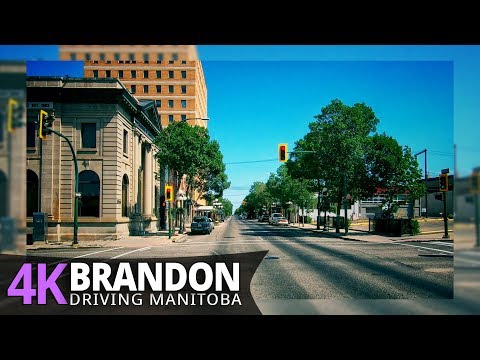 Brandon 4K60fps - Driving Small City - Manitoba, Canada