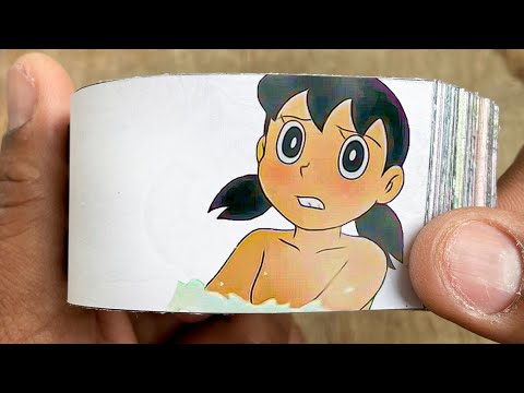 Doraemon Cartoon Flipbook #229 | Nobita Enters Shizuka's Bathroom Flip Book | Flip Book Artist 2024