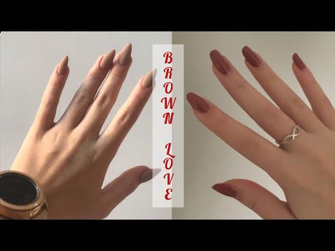 Brown aesthetic nail shades|| brown nail paint|| #brownnails #lovebrown  #attractivebrownnails