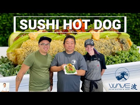 Most Creative Sushi Hot Dog & Surprising Chef Lex With HUGE Reaction!