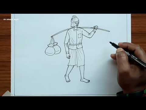 Winter season scenery drawing | Winter season drawing for beginners