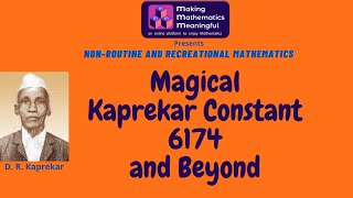 Magical Number Kaprekar's Constant '6174' | Math Discovery by Indian Mathematician D. R. Kaprekar