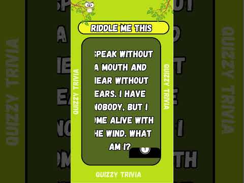 Riddle Me This. Can you solve the riddles?