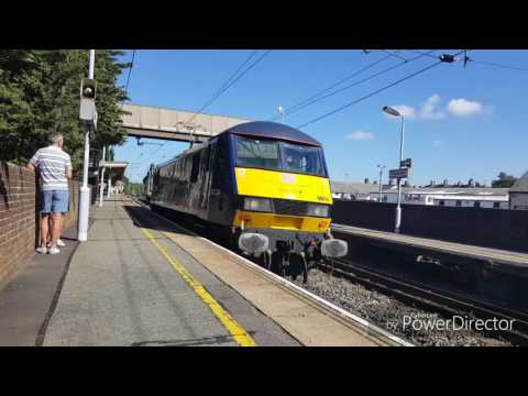 Passenger and frieght trains in east anglia including a broken down train and recovery