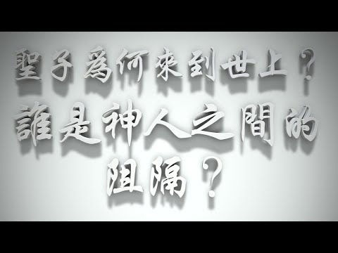 ＃聖子為何來到世上❓誰是神人之間的阻隔❓ （聖誕要理問答026問）