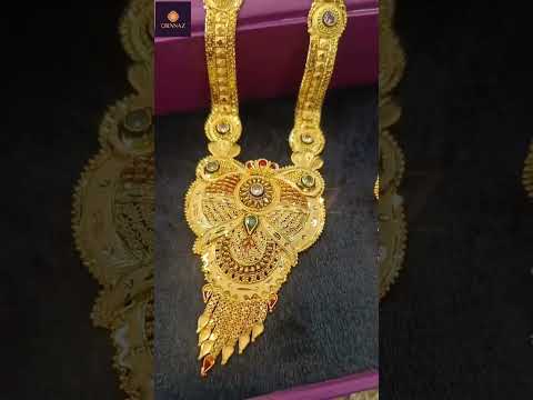 One Gram Gold Long Haram Online Shopping - One Gram Gold Haram Set - Traditional Gold Haram Designs