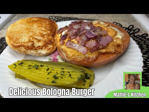 The WORLD's MOST Delicious Grilled Bologna Burger/ Mattie's Kitchen