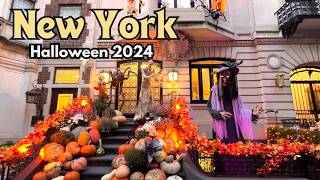 4K NYC Walk | Halloween Decorations in NYC’s Upscale Areas Like You’ve Never Seen Before!