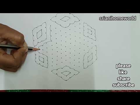 simplekolam15*8dots|chukkalamuggulu|specialkolamdisigns|rangoli|rangrangolidesigns|sankranthispecial