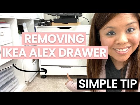 How to Take Out IKEA Alex Cabinet Drawers | Easy Tutorial for Removing Drawers from Alex Cabinets