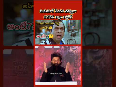 Bandi Sukumar Reddy: Allu Arjun Praises Sukumar in Delhi Event #telugucinema