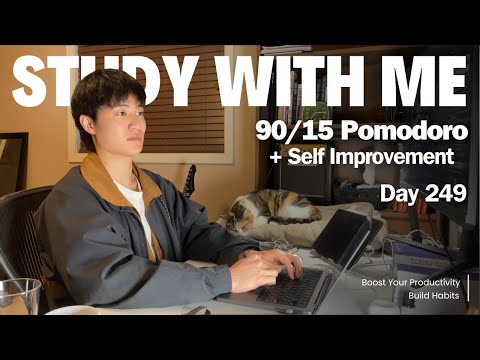 12h Study with Me 📚| Pomodoro 90/15 + Self Improvement Breaks