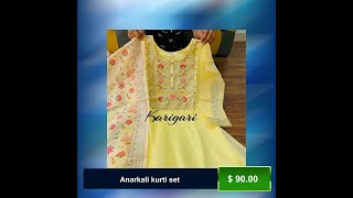 Anarkali kurti set