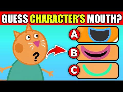 Guess The Peppa Pig Characters By Their Mouth? 👄🐽| Candy Cat,  Mandy Mouse, Suzzy Sheep, Zoe Zebra