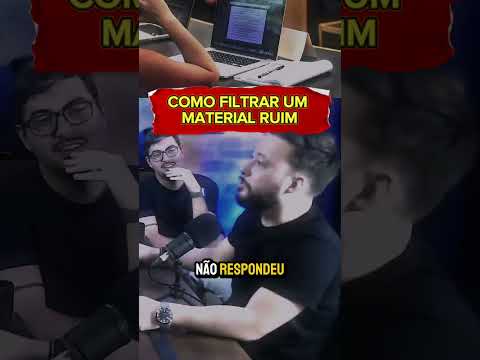 COMO FILTRAR UM MATERIAL DE ESTUDOS RUIM